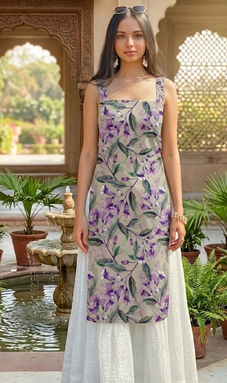 UNSTITCHED Purple Floral Trail Print