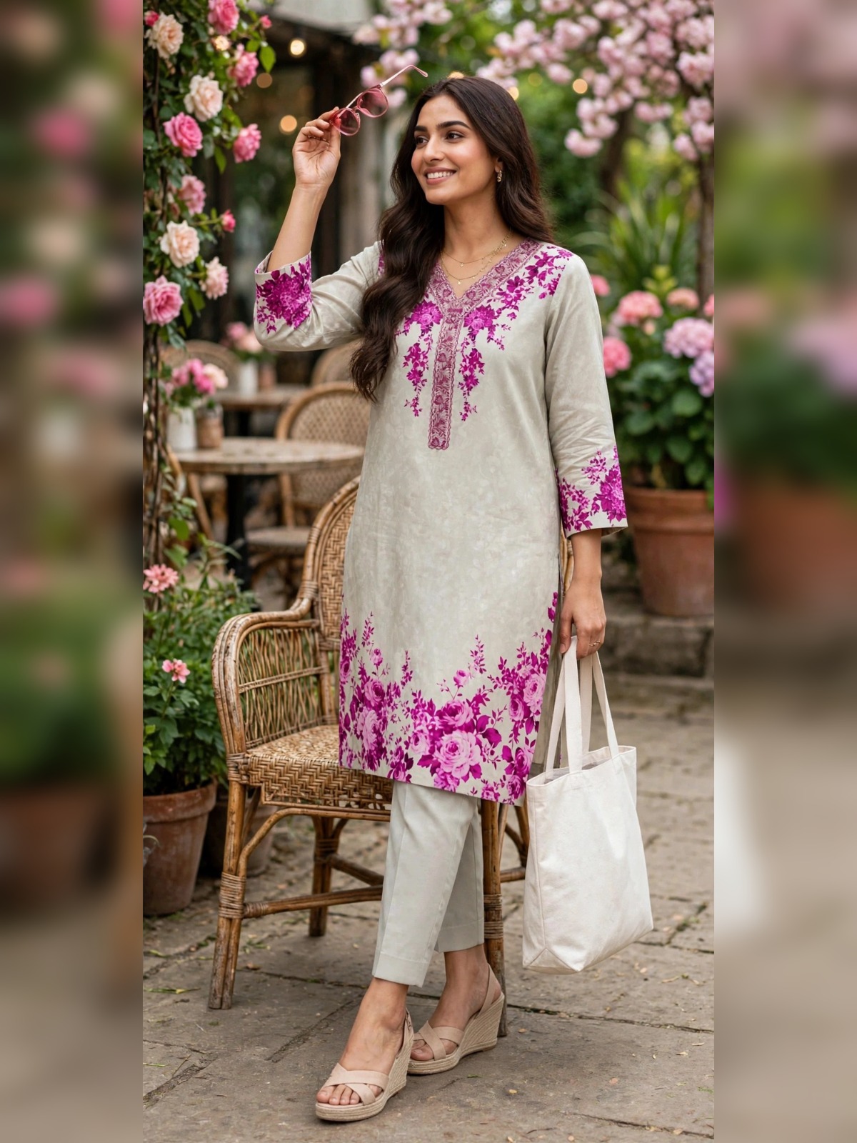 UNSTITCHED  Floral PRINT SUIT