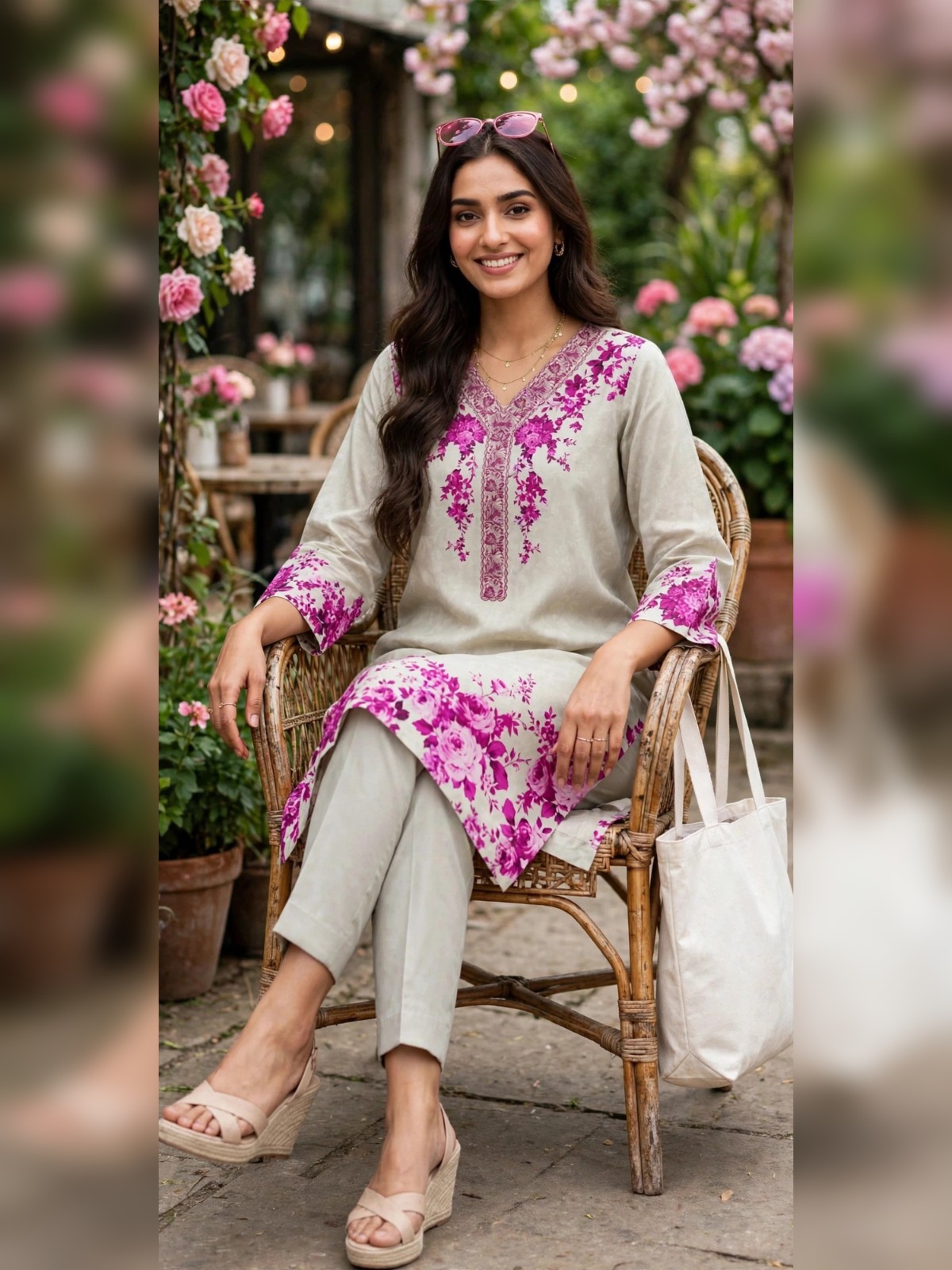UNSTITCHED  Floral PRINT SUIT
