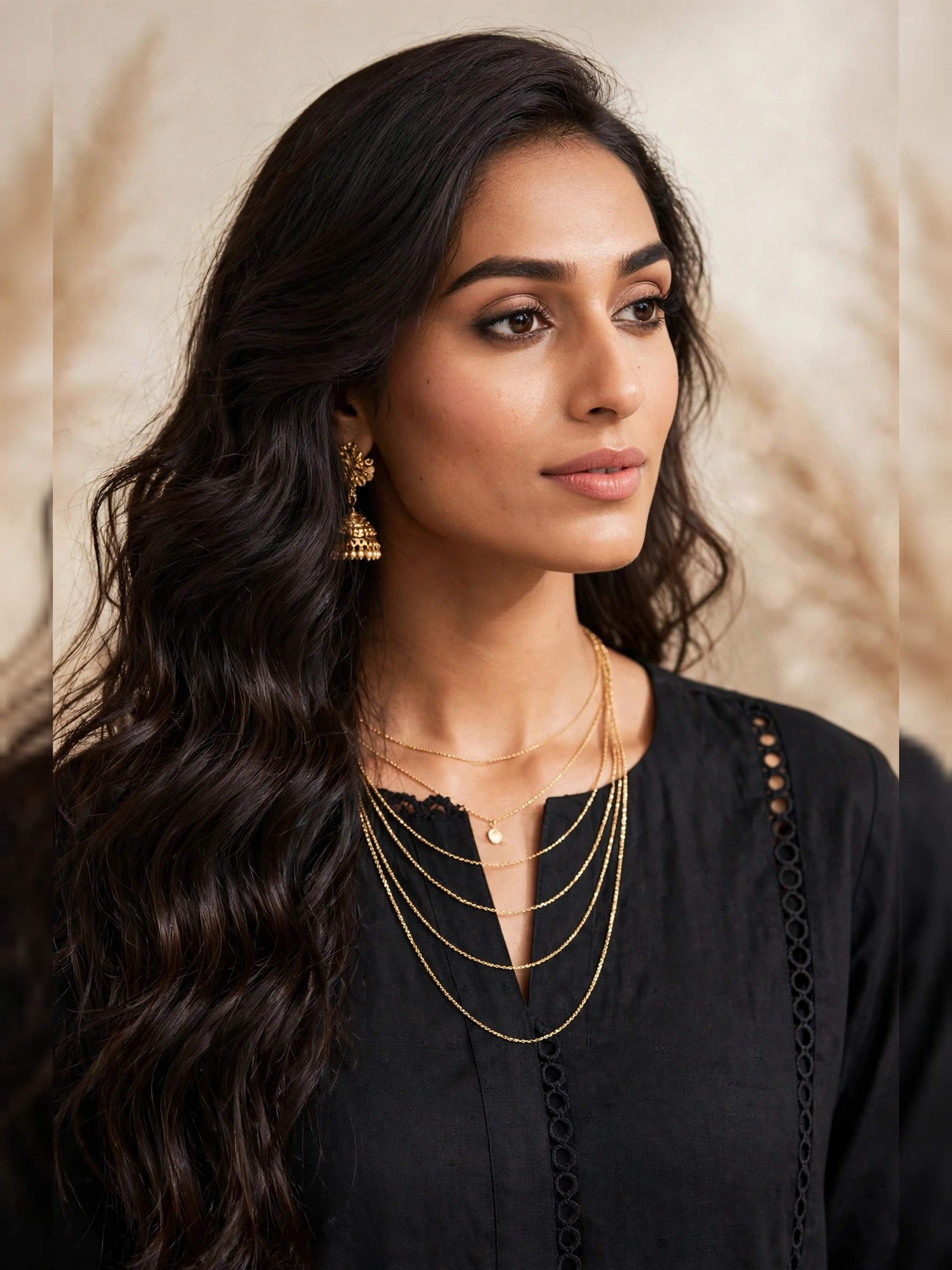 STITCHED Classic Black Lace-Trimmed Suit